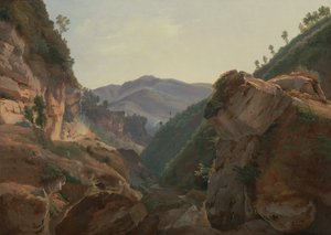 Fjellandskap med vei til Napoli